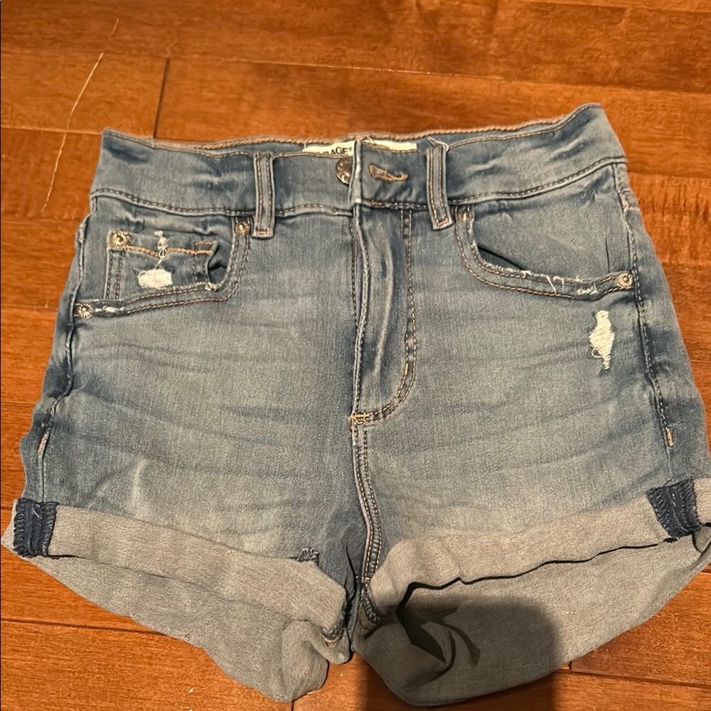 Garage jean shorts